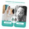 Angoily 6pcs Silicone Facial Cleaning and Scalp Massage Brush for Boy Girl Gentle Bathing and Exfoliating Tool for Soft Skin and Hair Grey Grey view 3