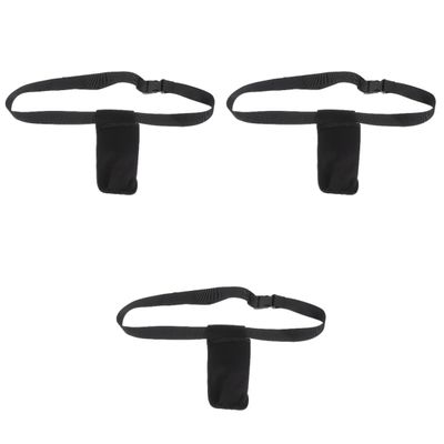 Angoily 3pcs Portable Bottle Holder Waist Pouch Creative Organizer for Professional Masseurs Lightweight and Convenient Storage Case for Massage Oils Black