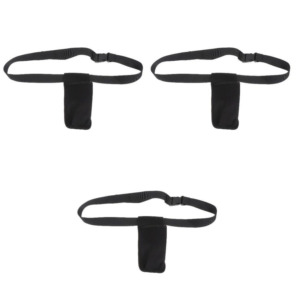 Angoily 3pcs Portable Bottle Holder Waist Pouch Creative Organizer for Professional Masseurs Lightweight and Convenient Storage Case for Massage Oils Black