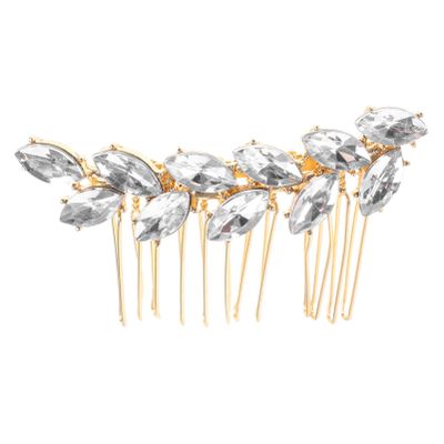 balacoo Bridal Hair Accessory Elegant Rhinestone Side Comb for Women Decorative Hairpin for Weddings for Updos Versatile Headpiece for Brides and Girls Design