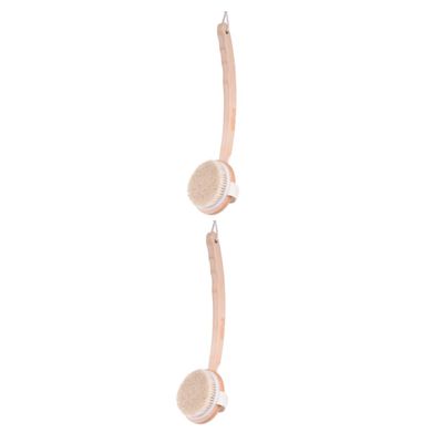 Angoily 2pcs Detangler Brush Body Exfoliation Bath Brush Scalp Scrubber Long Handle Bath Accessories