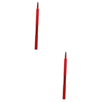 Angoily 2pcs Retractable Lip Brush Nylon Fiber Bristles Portable Lipstick Applicator Red for Travel and Daily Makeup Compact Design for Precision Lip Application