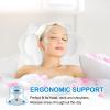 Bath Pillows for Tub Frqulaoe Bathtub Pillow for Neck and Back Support with 6 Strong Suction Cups Portable Bath Accessories for Women Machine Washabl with Mesh Laundry Bag view 2