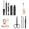 9pcs Stainless Steel Nail Clippers Set Scissores Tweezer Ear Pick Multi-Function Daily Hand Foot Care Tools (Color : A Size : 10.862.2cm) (A 10.8 * 6 * 2.2cm) view 4