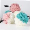 Angoily 2pcs Soft Mesh Shower Dual Bath Pouf White for Gentle Exfoliation Wash for Relaxing Spa view 4