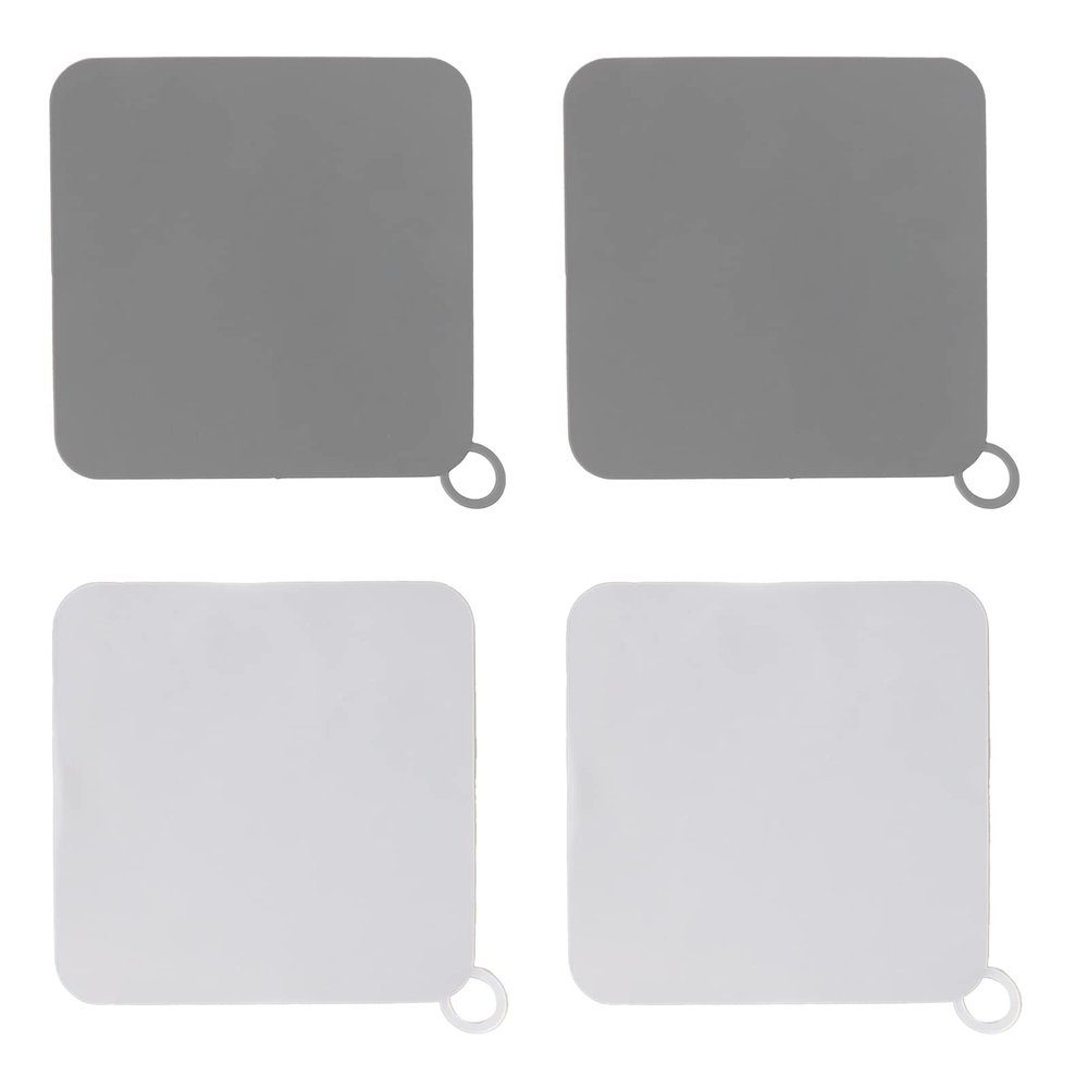 4Pcs Square Silicone Suction Covers, Bathtub Stopper Silicone Floor Drain, Drain Plug Covers for Kitchen, Bathroom, Ladry Room