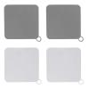 4Pcs Square Silicone Suction Covers, Bathtub Stopper Silicone Floor Drain, Drain Plug Covers for Kitchen, Bathroom, Ladry Room view 1