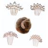 Angoily 4pcs Bridal Hair Comb Rhinestone Side Combs for Wedding Elegant Mix-style Headpin view 1