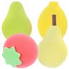 4pcs Fruit Shaped Makeup Sponges: Cute Weird Extra Brushes - Foundation Applicator for Liquid Cream Powder - Facial Makeup Tools view 1