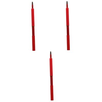 Angoily 3pcs Retractable Lip Brush Portable Nylon Fiber Makeup Tool Metal Tube Red for Daily Use Professional Beauty Salons and Travel Soft Bristles for Precise Lip Application