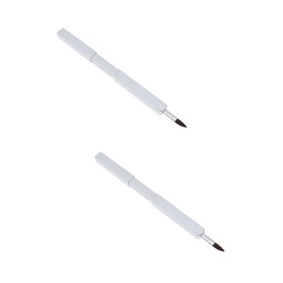 Angoily 2pcs Retractable Lip Brush Makeup Brush Lip Applicator Nylon Fiber Portable Makeup Tool Kit