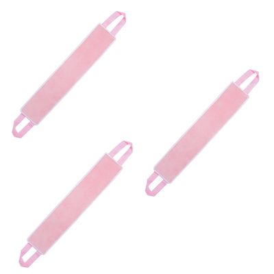 Housoutil 3pcs Flocking Back Strip Cream Applicator Face Mitt Exfoliating Applicator for Self Tanner Tanning Lotion Applicator Back Applicator for Cream Lotion Applicator for Back Fiber Pink