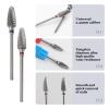 3/32" 5 in 1 Professional Carbide Nail Drill Bits Sets with Case, 2 Pack Tungsten Safety Drill Bits Tech Cuticle Bit Fast Remove for Manicurist Nail Salon Manicure Pedicure Gel Polishing (Round Head) view 3