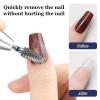 3/32" 5 in 1 Professional Carbide Nail Drill Bits Sets with Case, 2 Pack Tungsten Safety Drill Bits Tech Cuticle Bit Fast Remove for Manicurist Nail Salon Manicure Pedicure Gel Polishing (Round Head) view 4