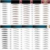 Eyebrow Tattoo Stickers 84 Pairs, 8 Sheets Eyebrow Temporary Tattoo Peel Off Sticker Waterproof 6D Hair-Like False Instant Transfer False Brows view 1
