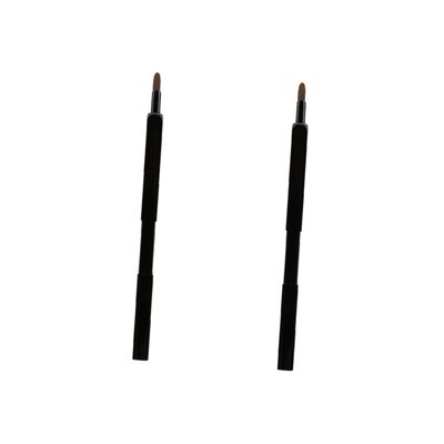 Angoily 2pcs Nylon Fiber Lip Brush Retractable Makeup Brush Handy Lip Applicator Makeup Tool Kit Face