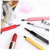 Angoily 2pcs Nylon Fiber Lip Brush Retractable Makeup Brush Handy Lip Applicator Makeup Tool Kit Face view 3