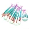 zonee 10 Mermaid Makeup Brush Set, Beauty Tools, Makeup Brush Combo with Small Fish view 2