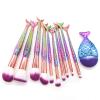 zonee 10 Mermaid Makeup Brush Set, Beauty Tools, Makeup Brush Combo with Small Fish view 3