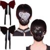 Deft Dotted Exquisite Hair Bun Maker with Hand Embroidered Floral Designs, Lazy Hair Curler Roller Twister (Mix) view 1
