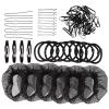 Angoily 6pcs Hair Net Set for Women Hair Bun Maker Kit Donut Bun Maker Elastic Bands for Updo view 1