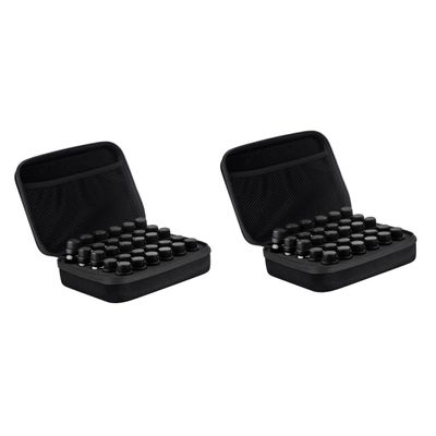 Angoily 2pcs 30 Cosmetic Bag Oil Essential Bottle Bag Essential Oil Storage Bag Essential Oil Pack Anti-Fall, Blackx2pcs, mediumx2pcs