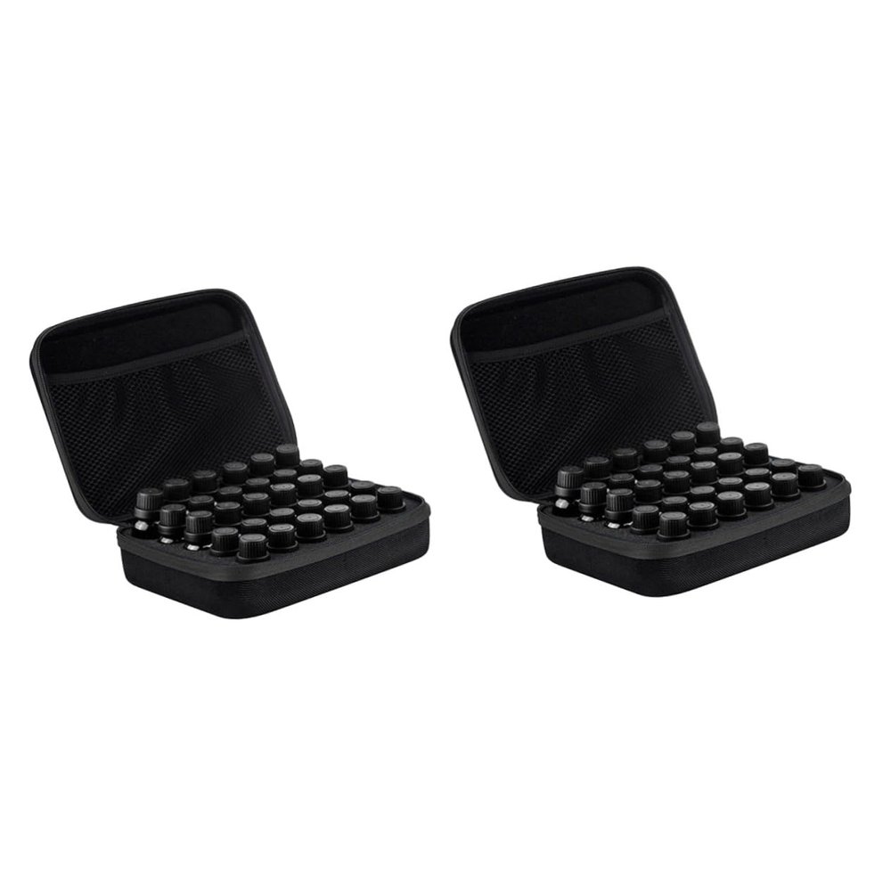 Angoily 2pcs 30 Cosmetic Bag Oil Essential Bottle Bag Essential Oil Storage Bag Essential Oil Pack Anti-Fall, Blackx2pcs, mediumx2pcs