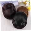Angoily 3pcs Hair Toppers for Women Chignon Hair Bun Extension Donut Wig Hairpiece Jaw Clip Bun Wig for Bridal Prom Dance view 2