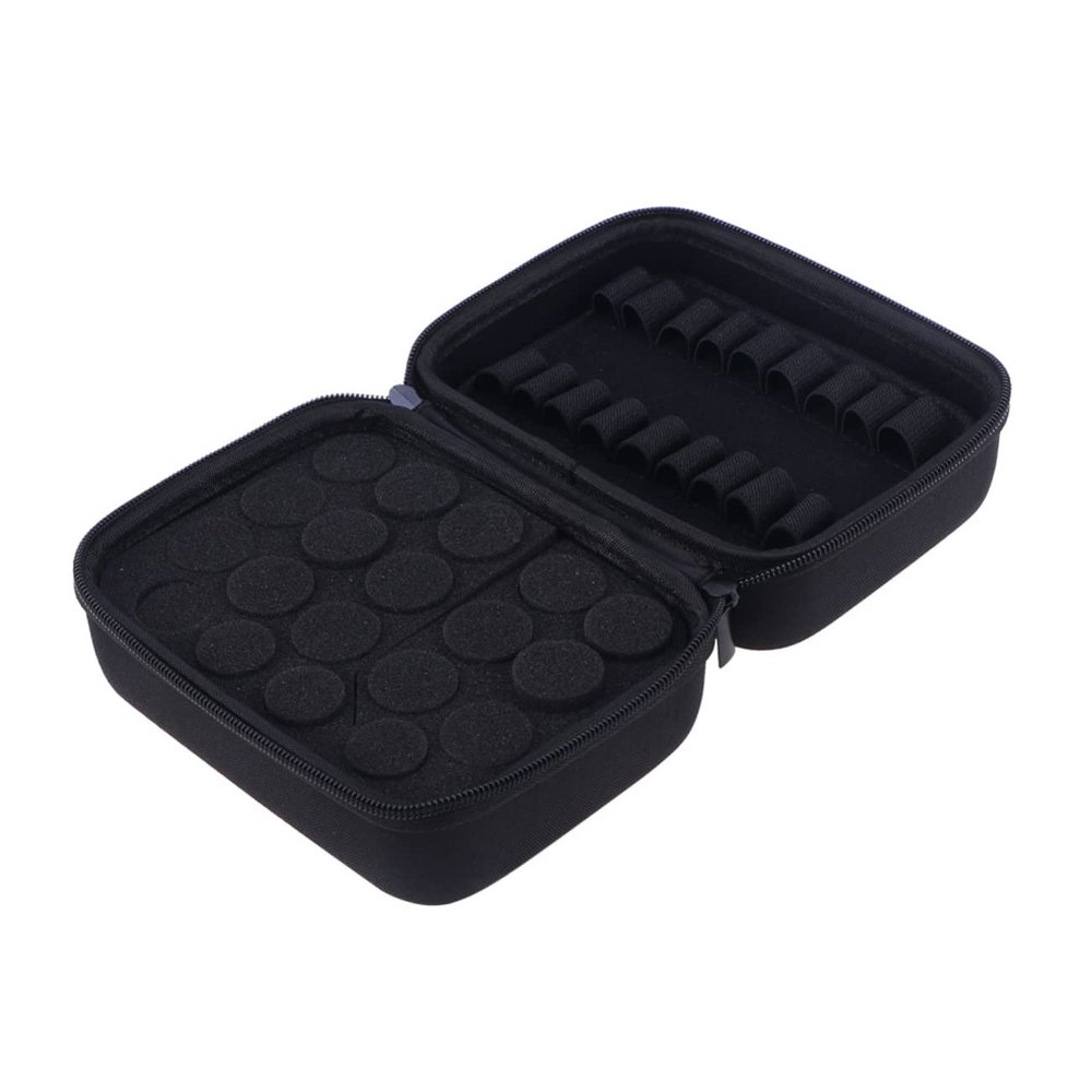 Angoily Essential Oils Storage Case Large Capacity Travel Organizer for Perfume Lipstick and Oils Shockproof and Lightweight for Trips and Black