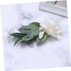 Housoutil Simple Bride Wedding Hair Comb Headdress Faux Flowers for Parties Photography for Brides Engagements Special Occasions view 4