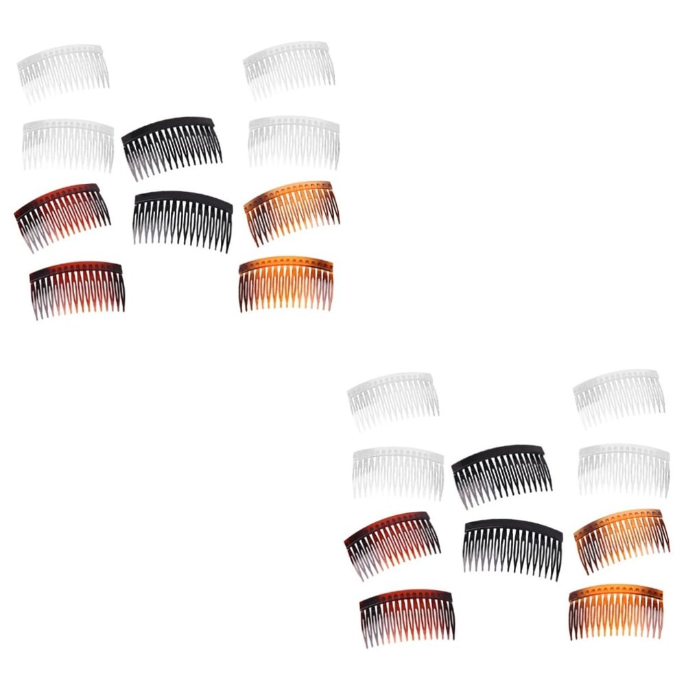 Angoily 40pcs Hair Clip Combs for Women Plastic Combs White Yellow and Red Easy to Use for Everyday Styling and Special Occasions Random Color
