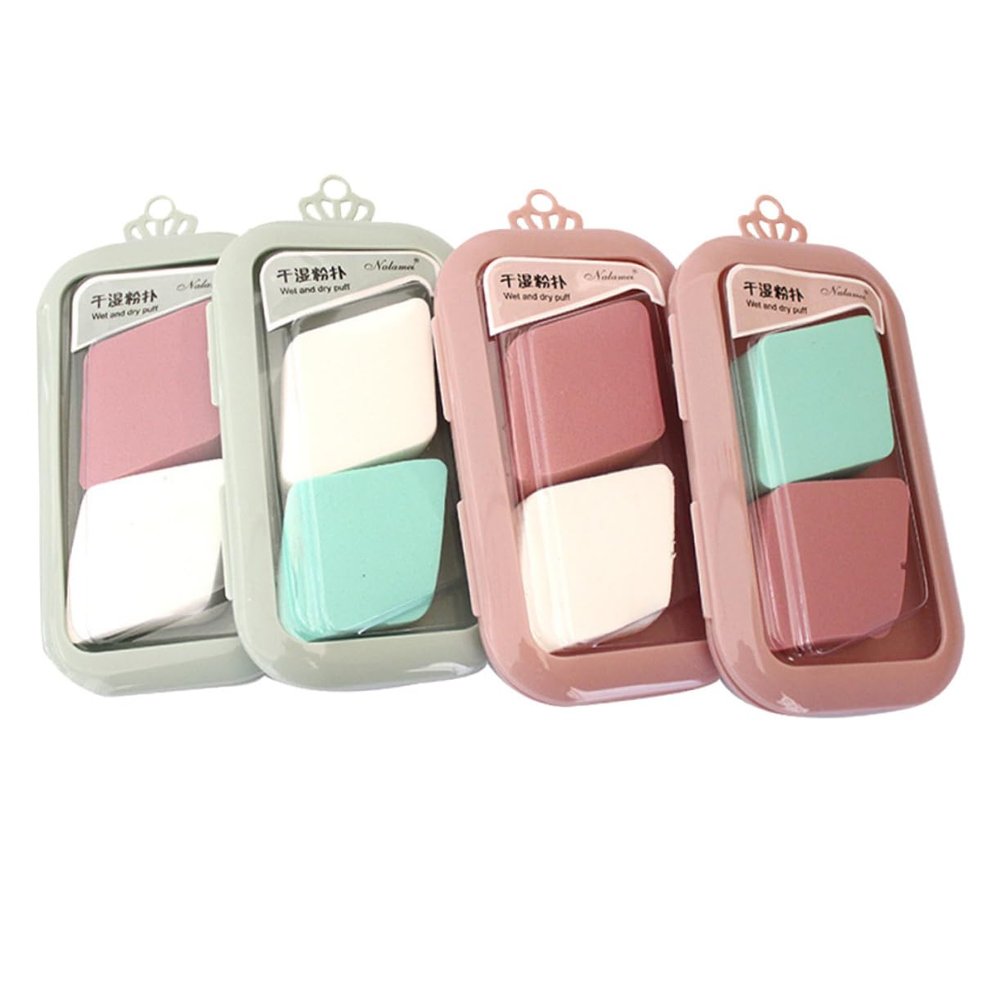NOLITOY 8pcs Makeup Removal Facial Cleaning Puff for Wet Dry Application Soft Comfortable