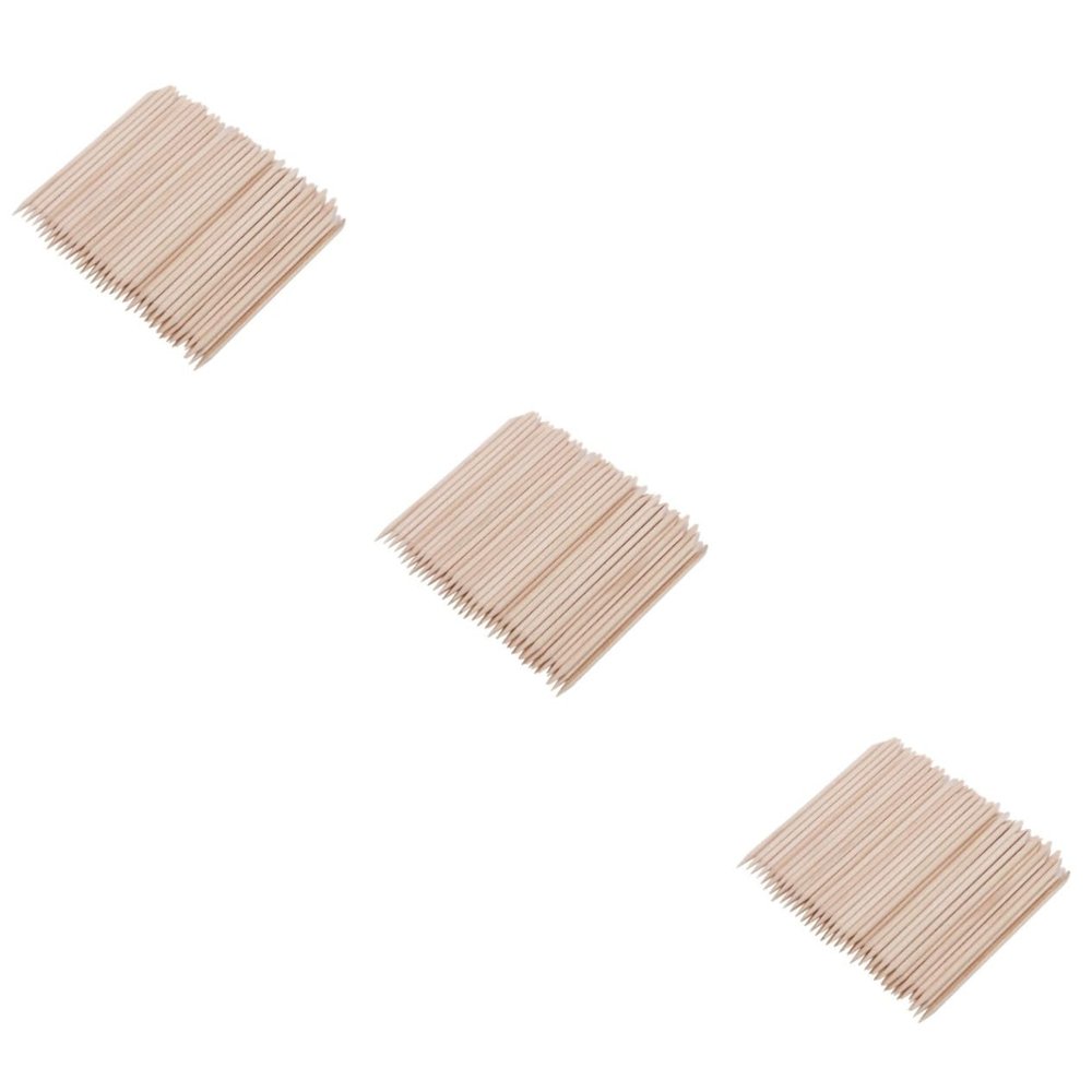 NOLITOY 300pcs Wood Cuticle Sticks for Nail Art Polish Removal Dual-sided Design for Manicure Pedicure Essential Tools for Salon Home Use
