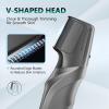Body Hair Trimmer for Men - Manscape Beard Trimmer for Men, Christmas Gift V-Shaped Trimming Head with 2 Comb Attachments Mens Groin & Pubic Hair Trimmer IPX5 Waterproof Wet/Dry Mens Electric Razor view 2