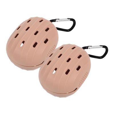 Beaupretty 2pcs Silicone Makeup Sponge Storage Case Portable Powder Puff Holder for Travel Compact Versatile Design Safe Silicone Material for Use