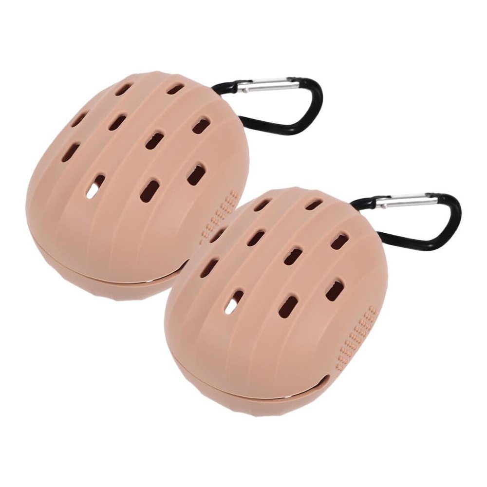Beaupretty 2pcs Silicone Makeup Sponge Storage Case Portable Powder Puff Holder for Travel Compact Versatile Design Safe Silicone Material for Use