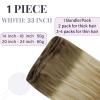 Fshine Genius Weft Hair Extensions Human Hair, Volume Genius Weft 60 g 20 Inch, Color 6/27/60 Chestnut Brown to Honey Blonde Mix Platinum Blonde, Smooth and Full Texture Ideal for Bridal Hairstyles view 2