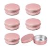 12Pcs 60ml/2oz Aluminum Tin Jar with Screw Lid Empty Refillable Aluminum Round Tin Containers for Cosmetic Lip Balm Cream Rose Gold view 1