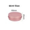 12Pcs 60ml/2oz Aluminum Tin Jar with Screw Lid Empty Refillable Aluminum Round Tin Containers for Cosmetic Lip Balm Cream Rose Gold view 2