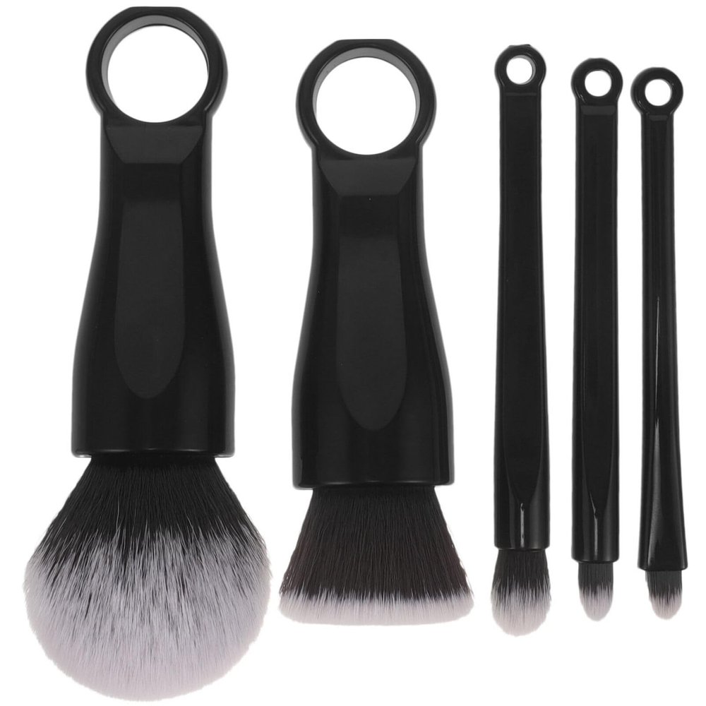 Beaupretty 5pcs Cosmetic Brush Set Makeup Foundation Blending Powder Blush Brush with Handle For Concealer Eye Shadows