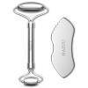 Stainless Steel Gua Sha & Face Rollers - Metal Roller for Eyes & Neck, Anti-Aging Facial Massage Tools, Gua Sha Facial Tool Kit (JGS-1) view 1