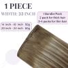 Fshine Sew in Hair Extensions Real Human Hair, Color Light Brown Mix Platinum Blonde Genius Weft 18 Inch 50 g, Natural Look Effortless Styling for Everyday and Party Occasions view 2