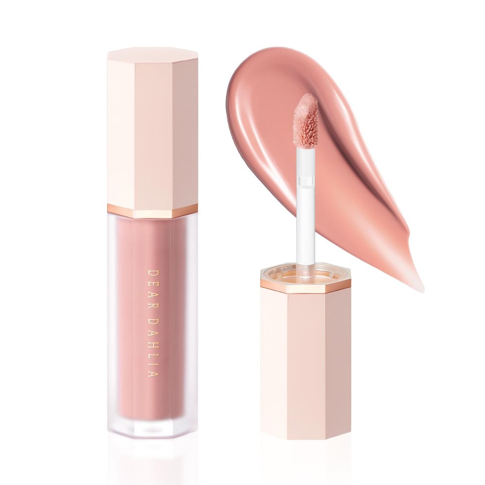 DEAR DAHLIA Petal Drop Blush (Barely) - Vegan Liquid Blush with Soft, Watercolor-like Finish. Sheer to Buildable Color for a Dewy, Natural Flush. Long-Wear Comfort. Korean Makeup for Cheeks. 0.14 oz