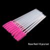10 Pcs Disposable Eyebrow Brush, Eye Lashes Eyebrow Comb for Eyelash Extension Makeup Tools Kits(rose red) view 2