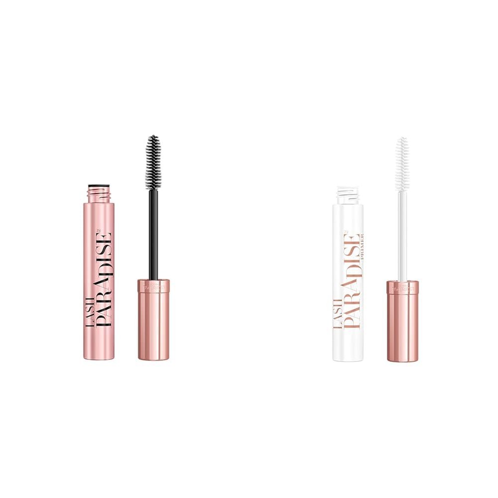 L'Oreal Paris Makeup Lash Paradise Mascara, Voluptuous Volume, Intense Length & Cosmetics Voluminous Lash Paradise Mascara Primer Base, Millennial Pink, 0.27 Fluid Ounce