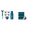Harry's Razors for Men - Men's Razor Set with 5 Razor Blade Refills, Travel Blade Cover, 2 oz Shave Gel (Sage) & Razor Blades Refills - Razors for Men - 10 count view 1