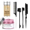 VOLLUCK Light Pink Temporary Hair Dye Wax + Hair Wax Stick for Wigs + 4 PCS Edge Brushes Hair Styling Comb Set view 1