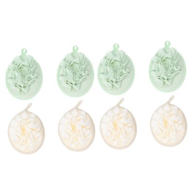 Angoily 8pcs Mesh Pouf Bath Sponge Soft Bath Bubble for Gentle Exfoliation for Wash Light