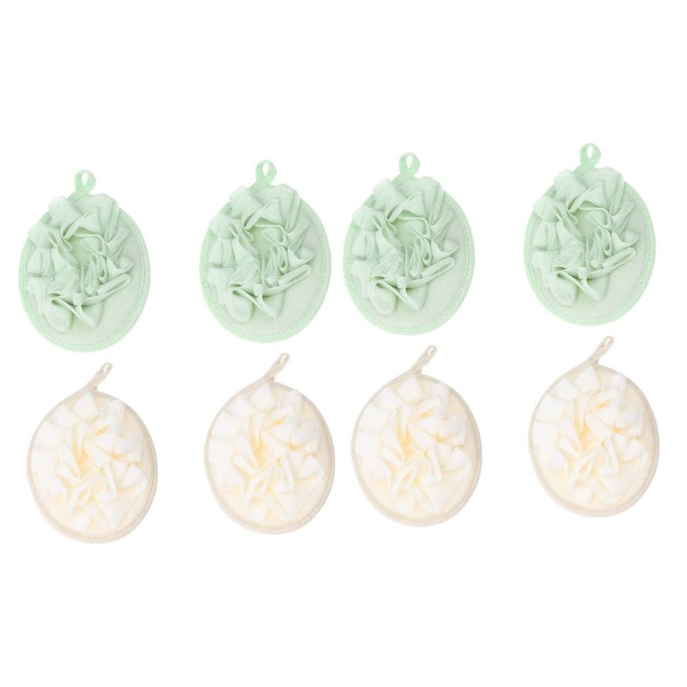 Angoily 8pcs Mesh Pouf Bath Sponge Soft Bath Bubble for Gentle Exfoliation for Wash Light