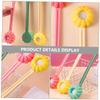 Angoily Exfoliating Bath Brush with Long Handle and Sponge Back Scrubber for Shower Gentle Body Massager Soft Silicone for Women for Clean and Refreshing Bath Experience view 3
